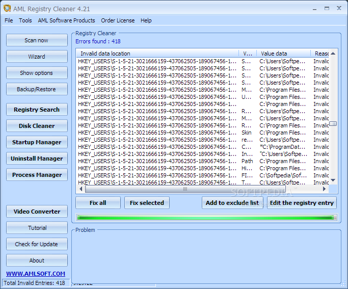 AML Registry Cleaner Free Download For Windows 7, 8.1