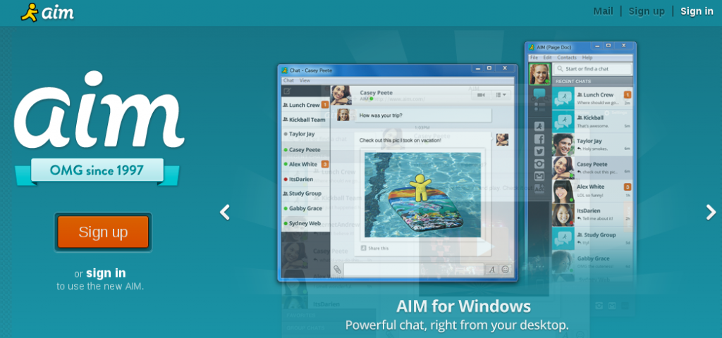 Aim messenger service